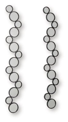 Vinler Accent Mirror Set (Set of 2) - Black Accent Mirror modern furniture Contempo Furniture