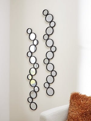 Vinler Accent Mirror Set (Set of 2) - Black Accent Mirror modern furniture Contempo Furniture