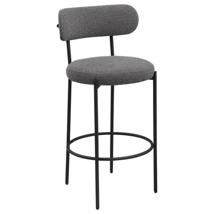 Viola - Boucle Upholstered Bar Chair (Set of 2) - Gray Stool Set modern furniture Contempo Furniture