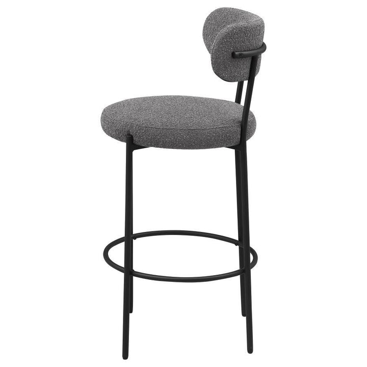 Viola - Boucle Upholstered Bar Chair (Set of 2) - Gray Stool Set modern furniture Contempo Furniture