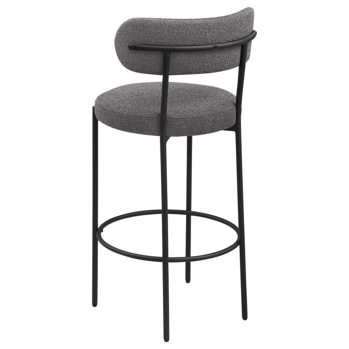 Viola - Boucle Upholstered Bar Chair (Set of 2) - Gray Stool Set modern furniture Contempo Furniture