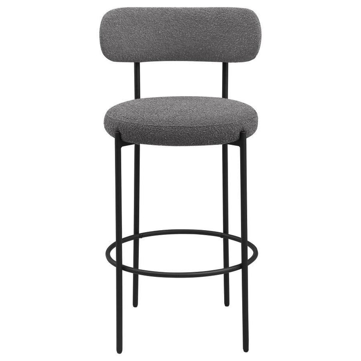Viola - Boucle Upholstered Bar Chair (Set of 2) - Gray Stool Set modern furniture Contempo Furniture