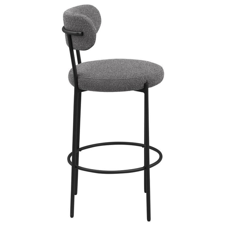 Viola - Boucle Upholstered Bar Chair (Set of 2) - Gray Stool Set modern furniture Contempo Furniture