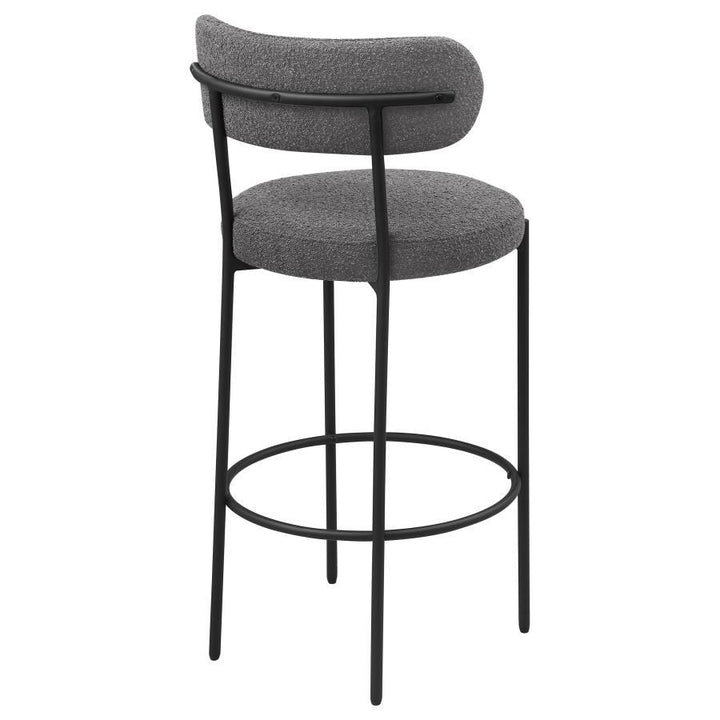 Viola - Boucle Upholstered Bar Chair (Set of 2) - Gray Stool Set modern furniture Contempo Furniture