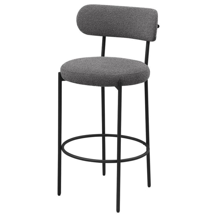 Viola - Boucle Upholstered Bar Chair (Set of 2) - Gray Stool Set modern furniture Contempo Furniture