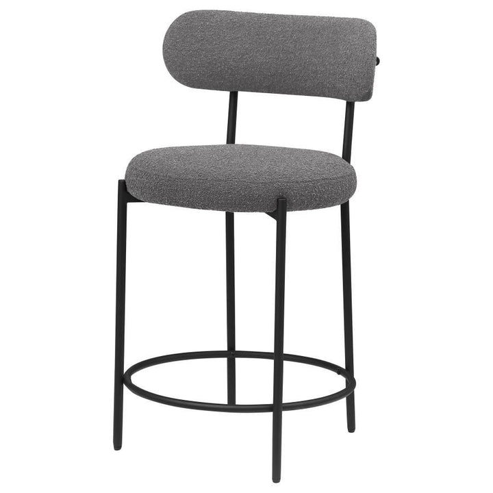 Viola - Boucle Upholstered Counter Chair (Set of 2) - Gray Stool Set modern furniture Contempo Furniture
