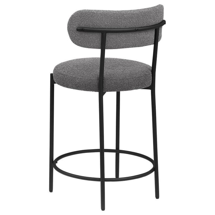 Viola - Boucle Upholstered Counter Chair (Set of 2) - Gray Stool Set modern furniture Contempo Furniture