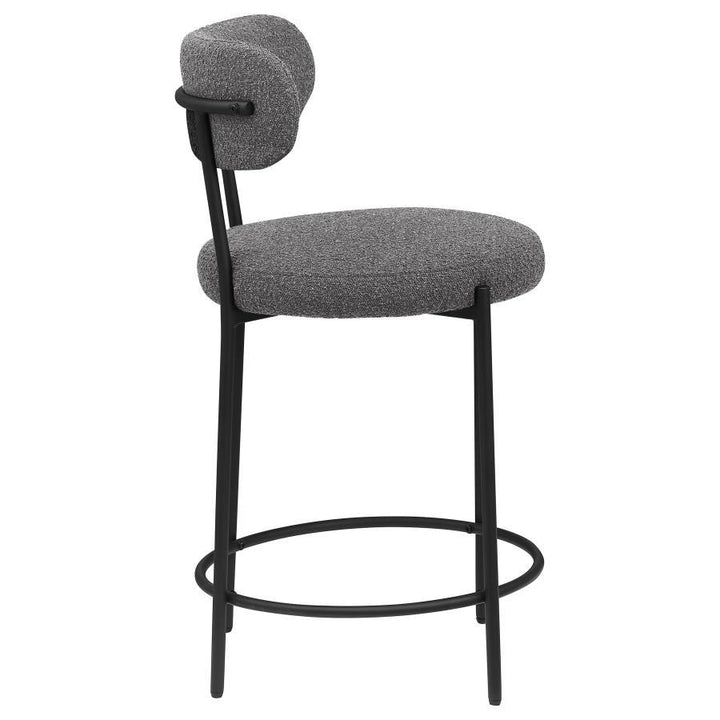 Viola - Boucle Upholstered Counter Chair (Set of 2) - Gray Stool Set modern furniture Contempo Furniture