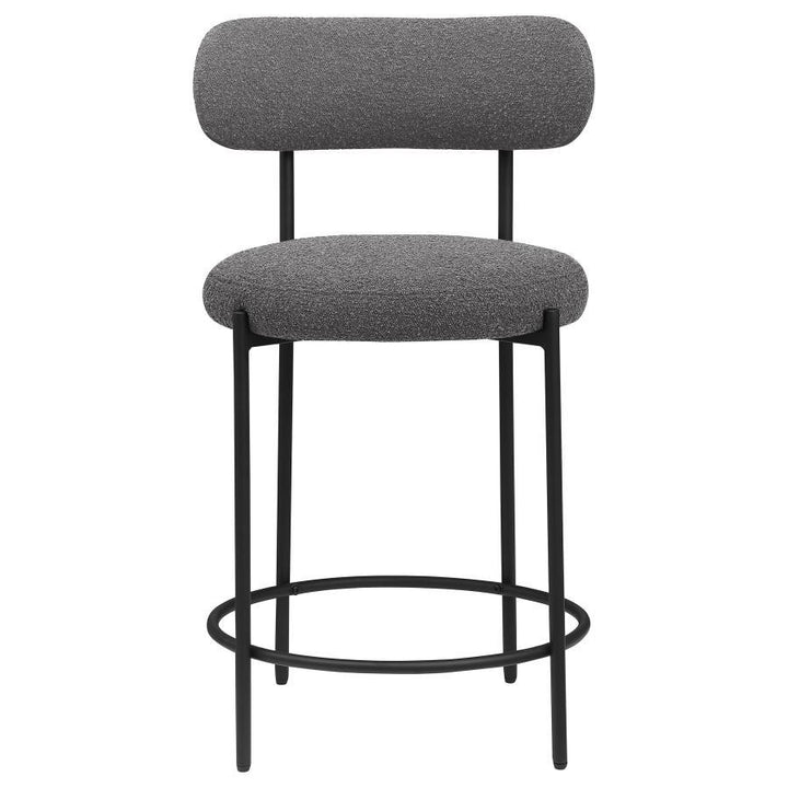 Viola - Boucle Upholstered Counter Chair (Set of 2) - Gray Stool Set modern furniture Contempo Furniture
