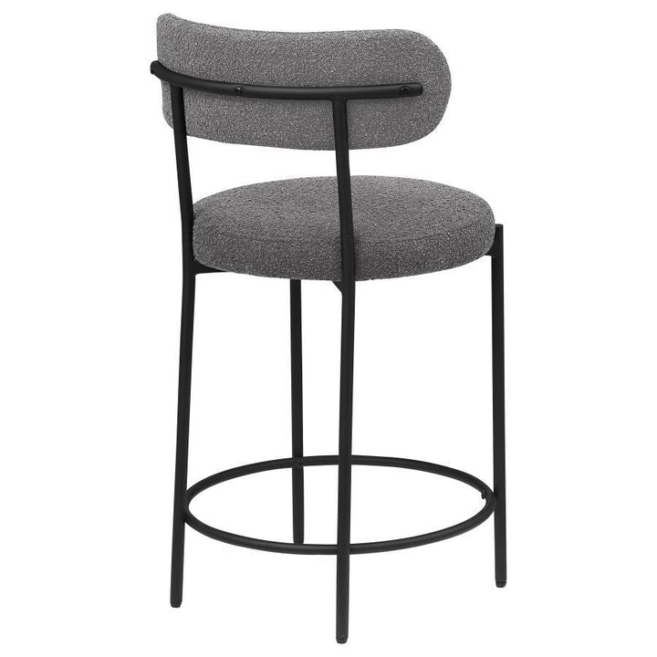 Viola - Boucle Upholstered Counter Chair (Set of 2) - Gray Stool Set modern furniture Contempo Furniture