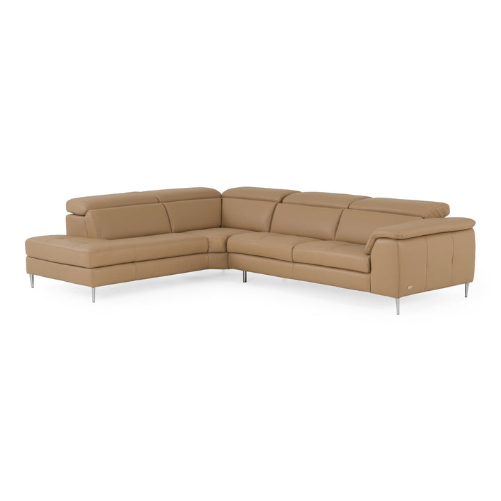 Viola - Italian Contemporary Deserto Leather Left Facing Sectional Sofa