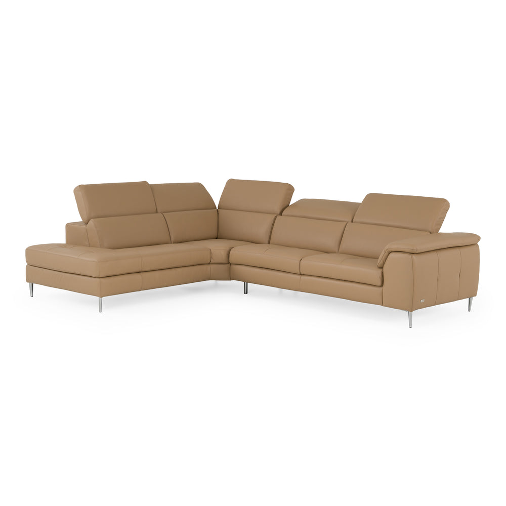 Viola - Italian Contemporary Deserto Leather Left Facing Sectional Sofa - View 4