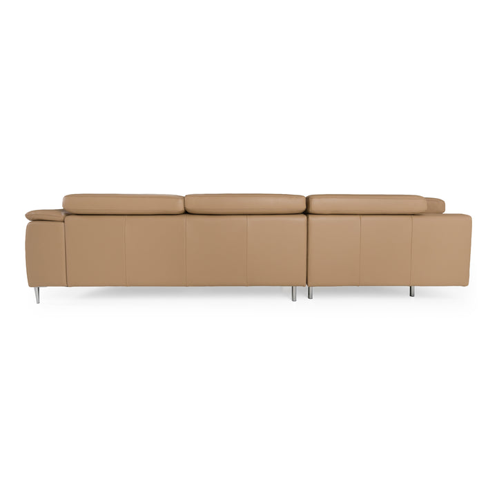 Viola - Italian Contemporary Deserto Leather Left Facing Sectional Sofa