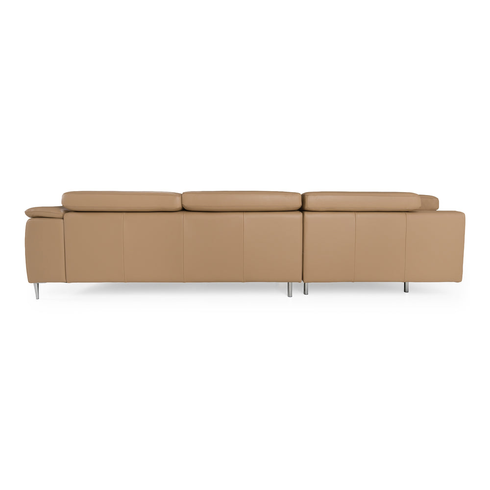 Viola - Italian Contemporary Deserto Leather Left Facing Sectional Sofa - View 3