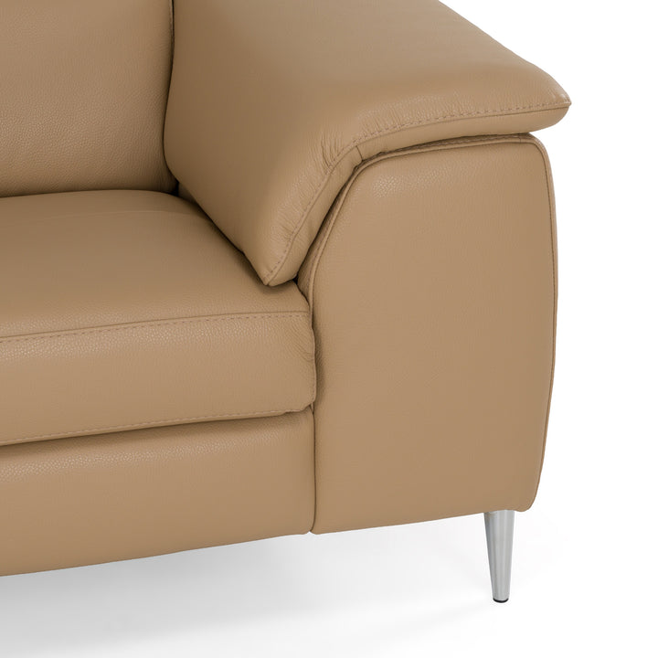 Viola - Italian Contemporary Deserto Leather Left Facing Sectional Sofa