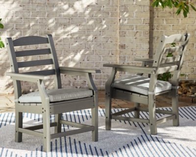 Visola Arm Chair with Cushion (Set of 2) - Gray Chair Set modern furniture Contempo Furniture