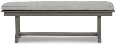 Visola Bench with Cushion - Gray Bench modern furniture Contempo Furniture