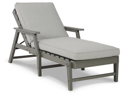 Visola Chaise Lounge with Cushion - Gray Lounge Chair modern furniture Contempo Furniture