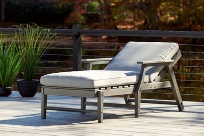 Visola Chaise Lounge with Cushion - Gray Lounge Chair modern furniture Contempo Furniture