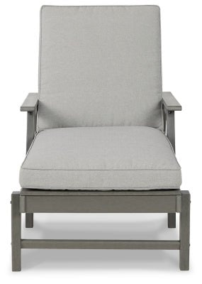 Visola Chaise Lounge with Cushion - Gray Lounge Chair modern furniture Contempo Furniture