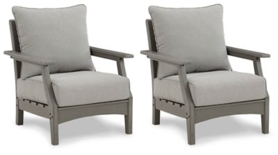 Visola Lounge Chair with Cushion (Set of 2) - Gray Chair Set modern furniture Contempo Furniture