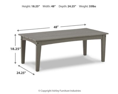 Visola Outdoor Coffee Table - Gray Coffee Table modern furniture Contempo Furniture