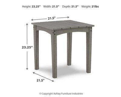 Visola Outdoor End Table - Gray End Table modern furniture Contempo Furniture