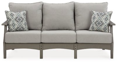 Visola Outdoor Sofa with Cushion - Gray Outdoor Seating modern furniture Contempo Furniture