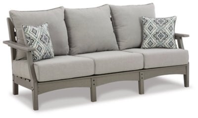 Visola Outdoor Sofa with Cushion - Gray Outdoor Seating modern furniture Contempo Furniture