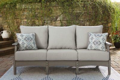 Visola Outdoor Sofa with Cushion - Gray Outdoor Seating modern furniture Contempo Furniture
