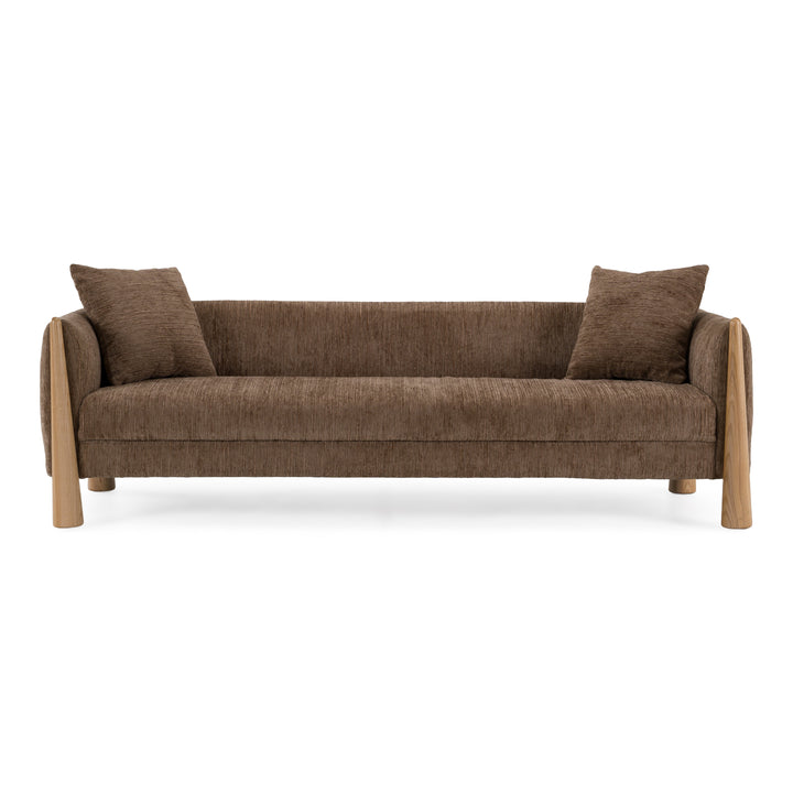 Voight - Contemporary Brown Fabric Sofa