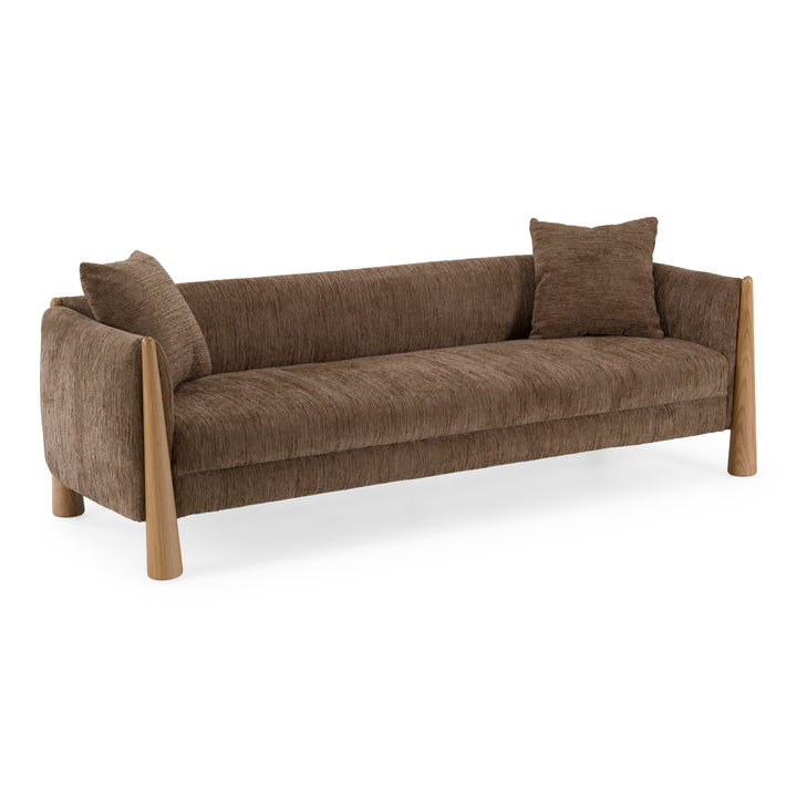 Voight - Contemporary Brown Fabric Sofa