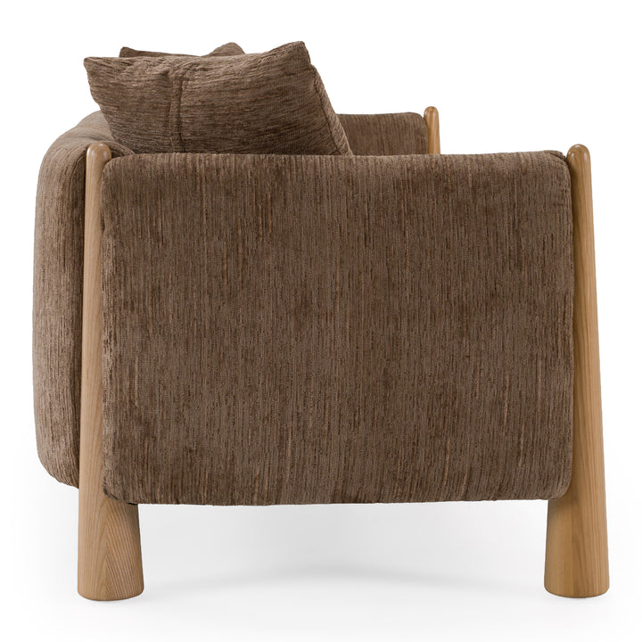 Voight - Contemporary Brown Fabric Sofa