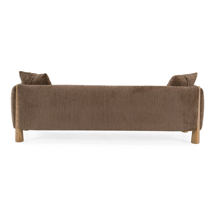Voight - Contemporary Brown Fabric Sofa