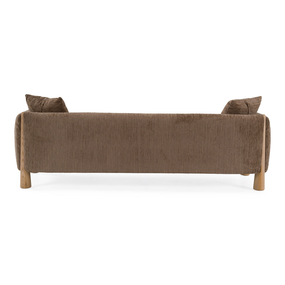 Voight - Contemporary Brown Fabric Sofa - View 5