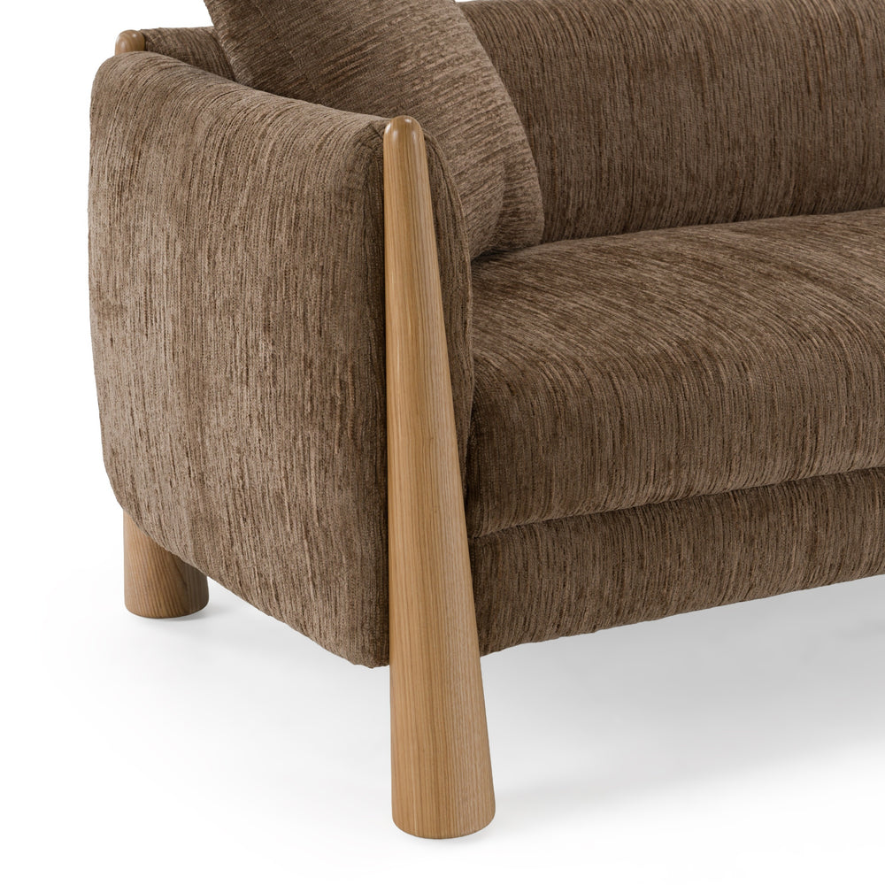 Voight - Contemporary Brown Fabric Sofa - View 6