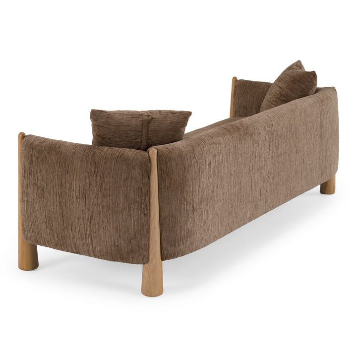 Voight - Contemporary Brown Fabric Sofa