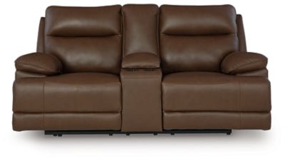 VonRyan Power Reclining Loveseat - Dark Brown Reclining Loveseat modern furniture Contempo Furniture