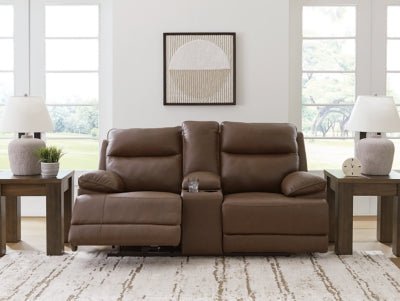 VonRyan Power Reclining Loveseat - Dark Brown Reclining Loveseat modern furniture Contempo Furniture