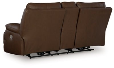 VonRyan Power Reclining Loveseat - Dark Brown Reclining Loveseat modern furniture Contempo Furniture