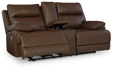 VonRyan Power Reclining Loveseat - Dark Brown Reclining Loveseat modern furniture Contempo Furniture