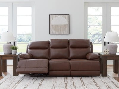 VonRyan Power Reclining Sofa - Dark Brown Reclining Sofa modern furniture Contempo Furniture