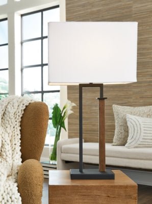 Voslen Table Lamp (Set of 2) - Black Table Lamp modern furniture Contempo Furniture
