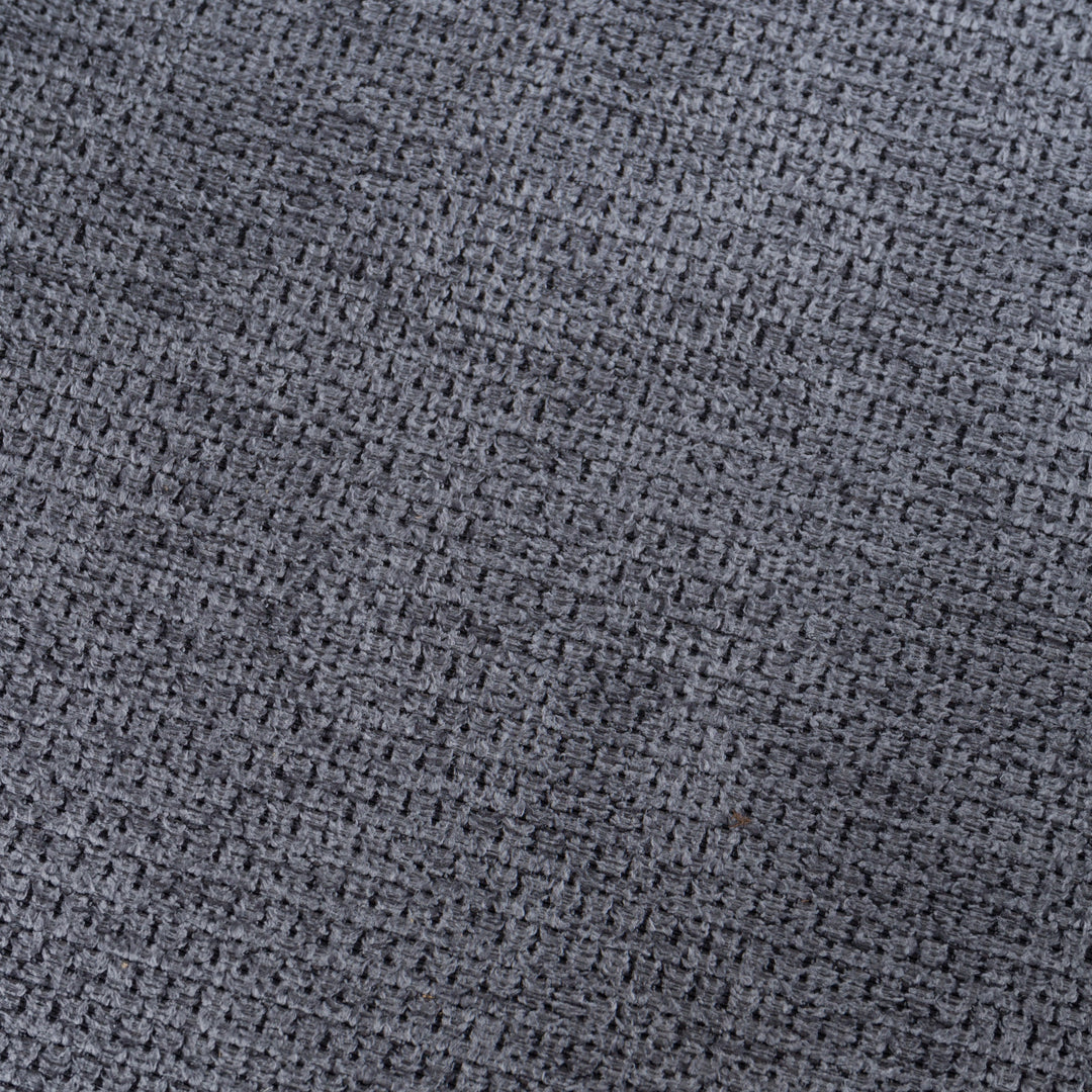 Vougler - Modern Grey Fabric  Walnut Counter Chair 