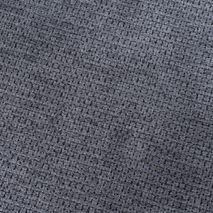 Vougler - Modern Grey Fabric  Walnut Counter Chair 