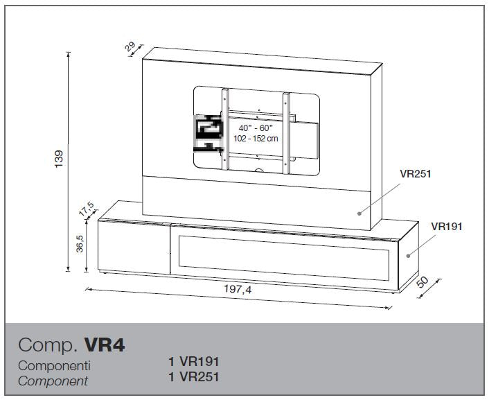 VR4 Verona TV Entertainment System Made In Italy