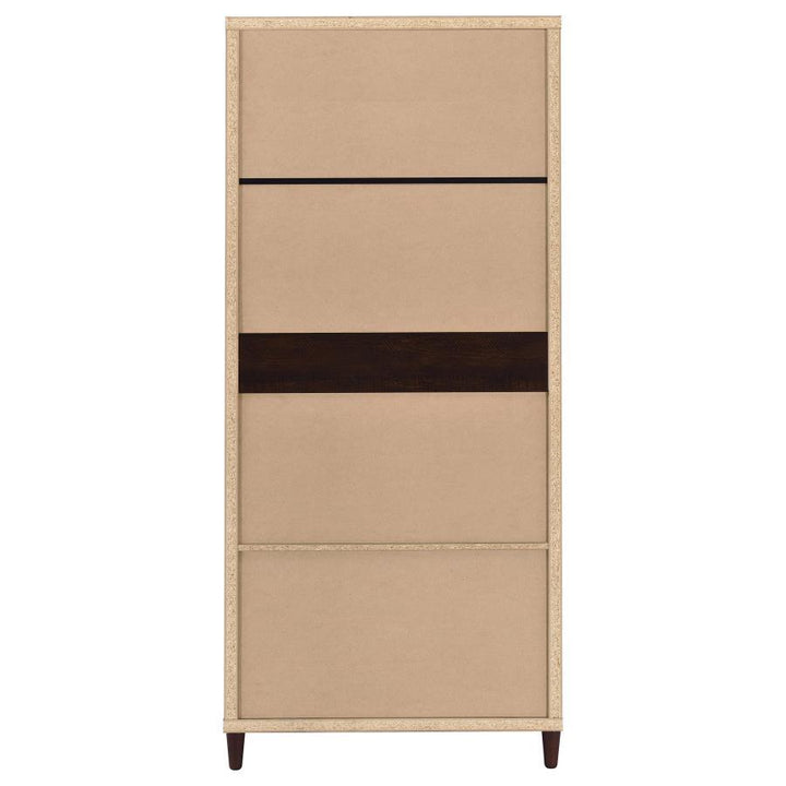 Wadeline - 2 Door Tall Accent Storage Cabinet - Rustic Tobacco Accent Cabinet modern furniture Contempo Furniture