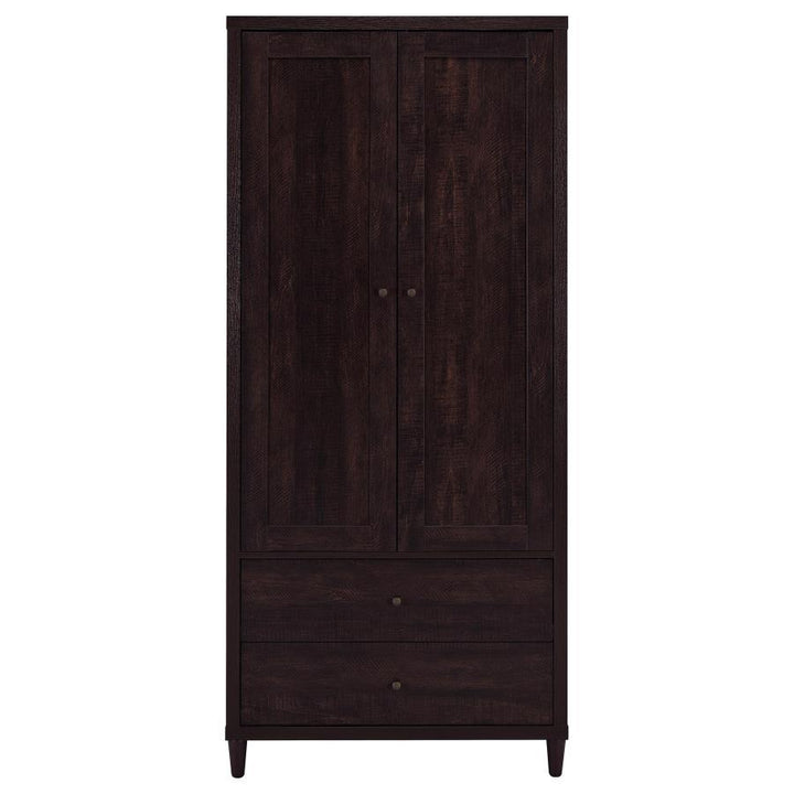 Wadeline - 2 Door Tall Accent Storage Cabinet - Rustic Tobacco Accent Cabinet modern furniture Contempo Furniture