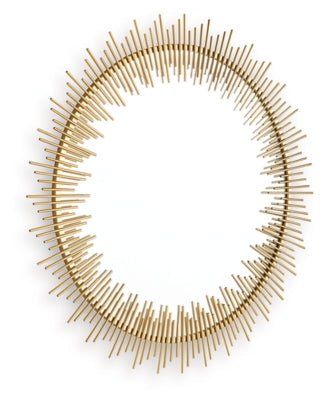 Wainport Accent Mirror - Gold Accent Mirror modern furniture Contempo Furniture
