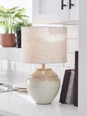 Waldish Table Lamp - Beige Table Lamp modern furniture Contempo Furniture